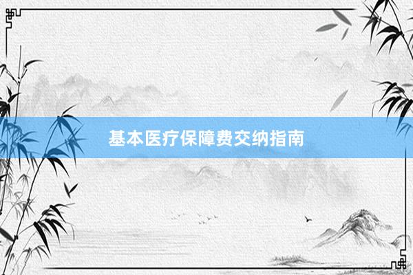 基本医疗保障费交纳指南